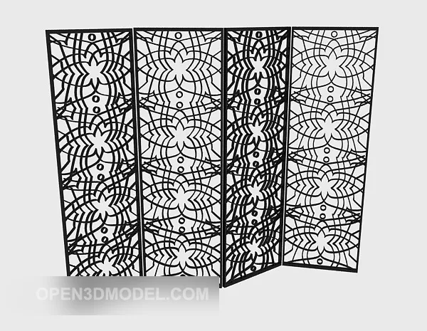 Black Minimalist Screen 3d model Black Minimalist Screen 3d model