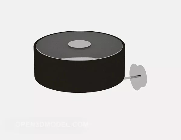 Black Minimalist Wall Lamp 3d model Black Minimalist Wall Lamp 3d model