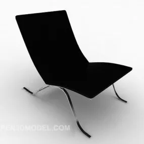 Black Modern Home Lounge Chair 3d model