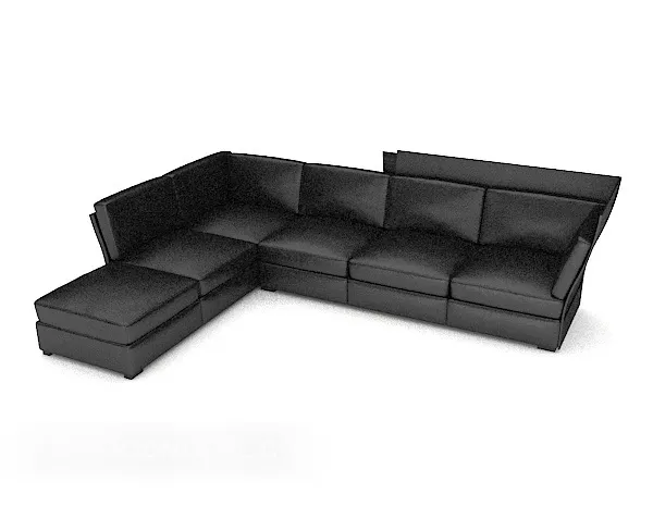 Black Modern Simple Multiplayer Sofa 3d model Black Modern Simple Multiplayer Sofa 3d model
