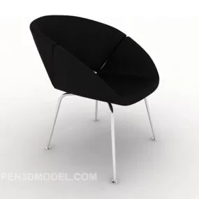 Black Modern Style Lounge Chair 3d model