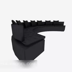 Black Multiplayer Sofa 3d model