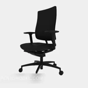Black Office Back Seat 3d model