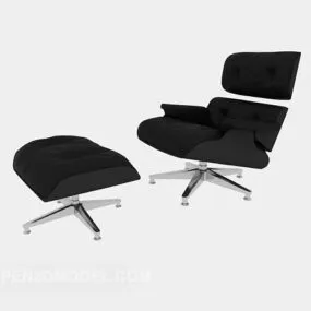Black Office Chair Stool 3d model