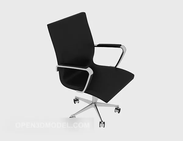 Black Office Swivel Chair 3d model Black Office Swivel Chair 3d model