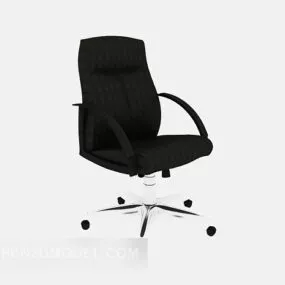 Black Ordinary Office Chair 3d model