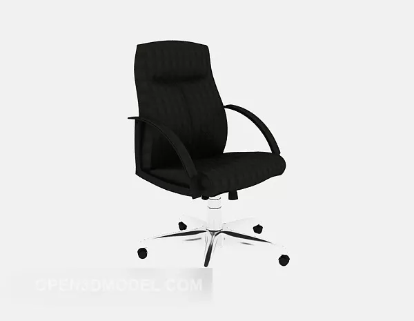 Black Ordinary Office Chair 3d model Black Ordinary Office Chair 3d model