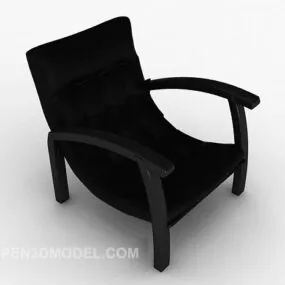 Black Home Simple Lounge Chair 3d model
