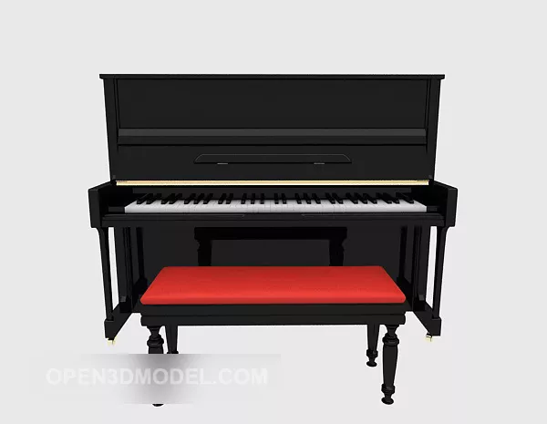 Modern Upright Piano 3d model