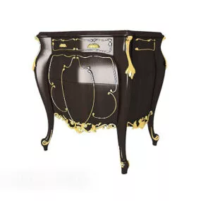 Black Pretty Side Cabinet 3d model