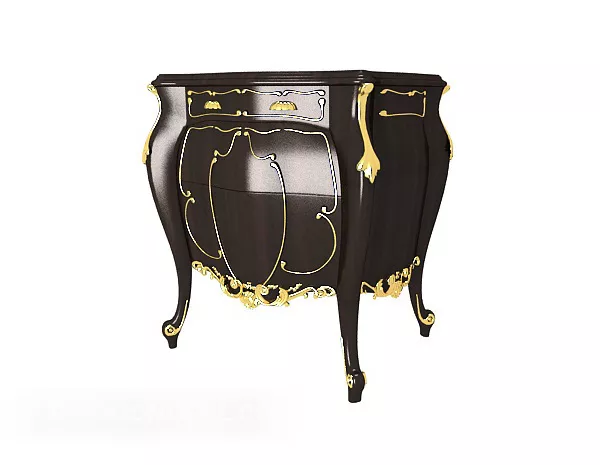 Black Pretty Side Cabinet 3d model Black Pretty Side Cabinet 3d model