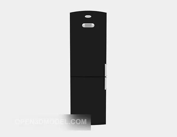 Grey Refrigerator One Door 3d model