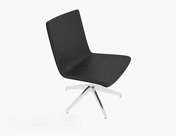 Office Chair Black Leather Back 3d model Office Chair Black Leather Back 3d model