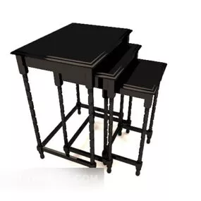 Black Set Table 3d model