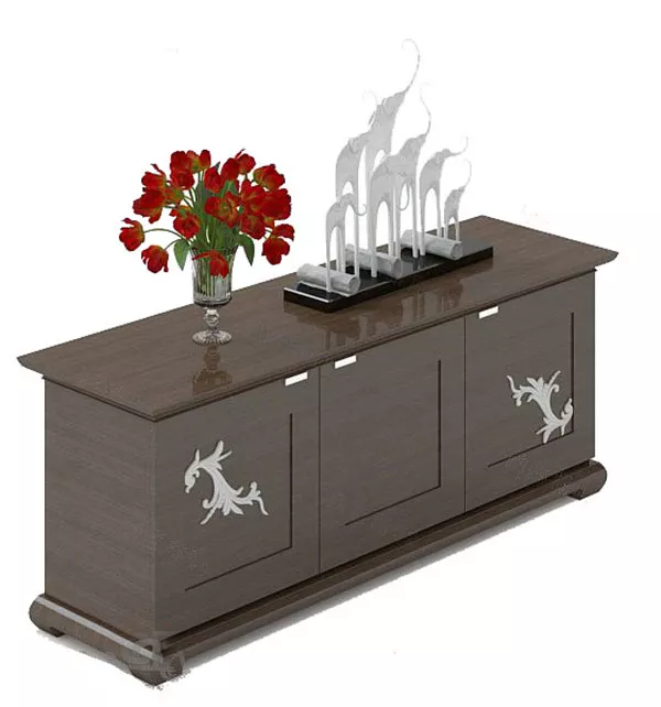 Dark Terracotta Decor Vase 3d model