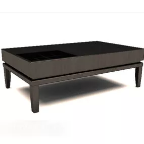 Black Simple Coffee Table 3d model