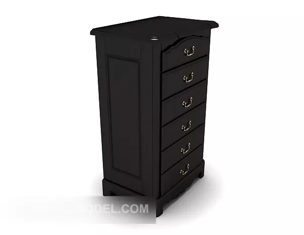 Black Simple Generous Side Cabinet 3d model Black Simple Generous Side Cabinet 3d model