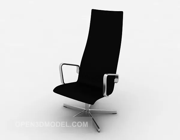 Black Simple Lounge Chair 3d model Black Simple Lounge Chair 3d model
