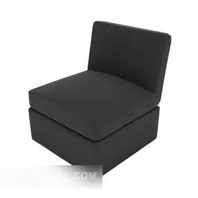 Black Simple Home Sofa 3d model