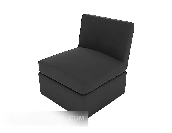 Black Simple Home Sofa 3d model Black Simple Home Sofa 3d model