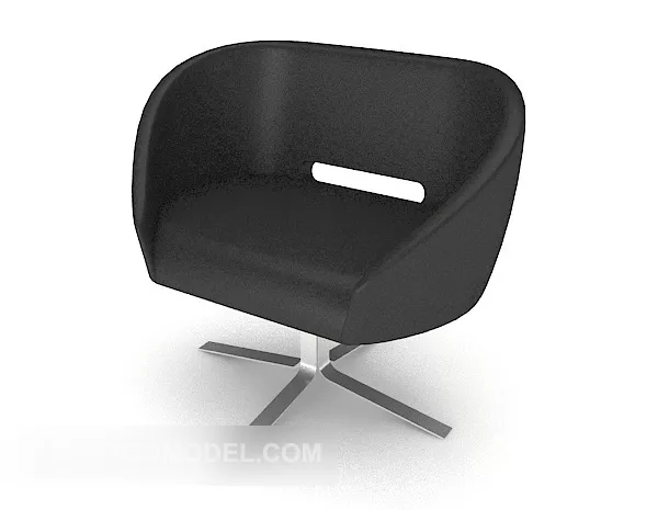 Black Leather Simple Office Chair 3d model Black Leather Simple Office Chair 3d model