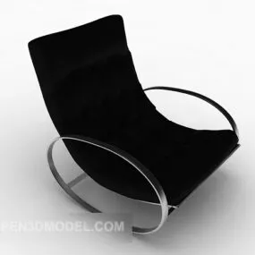 Black Simple Recliner 3d model
