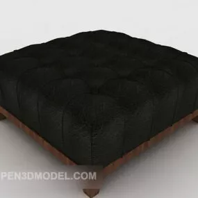 Black Simple Sofa Stool 3d model