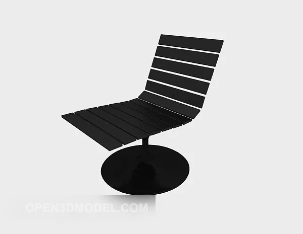 Black Simple Solid Wood Chair 3d model Black Simple Solid Wood Chair 3d model