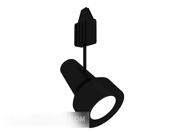 Black Single Spotlight 3d model Black Single Spotlight 3d model