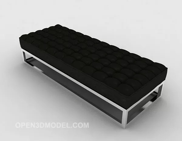 Black Sofa Bench 3d model Black Sofa Bench 3d model