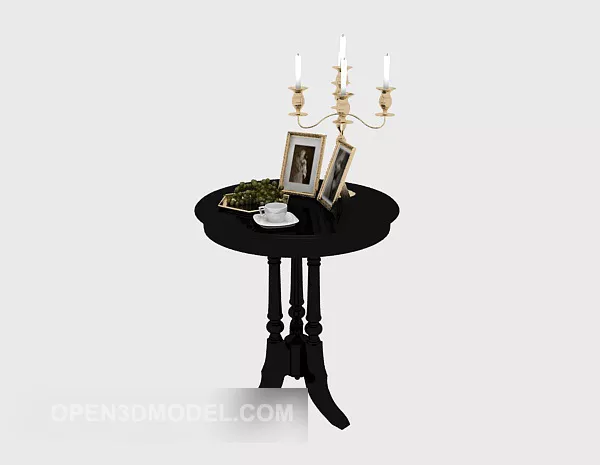 Black Sofa Side Table 3d model Black Sofa Side Table 3d model