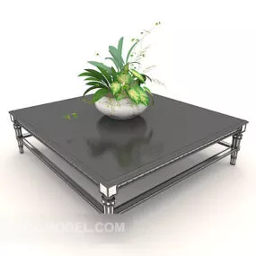 Black Solid Wood Edge A Few 3d model