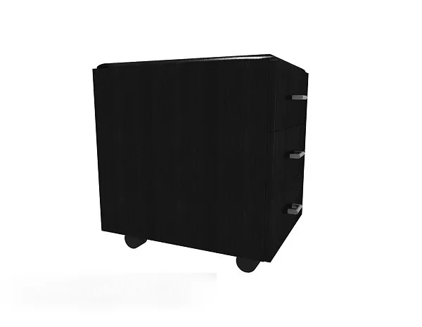 Black Solid Wood Hall Cabinet 3d model Black Solid Wood Hall Cabinet 3d model