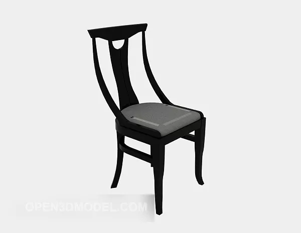 Black Solid Wood Lounge Chair 3d model Black Solid Wood Lounge Chair 3d model