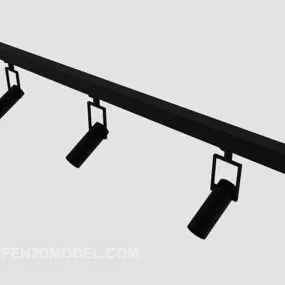 Black Stage Spotlight Ceiling Mount 3d model