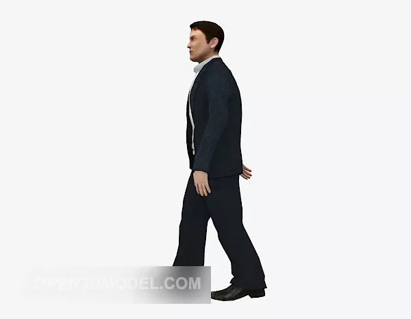 Black Suit Men Character 3d model Black Suit Men Character 3d model