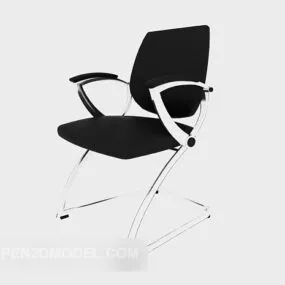 Black Traditional Office Chair 3d model
