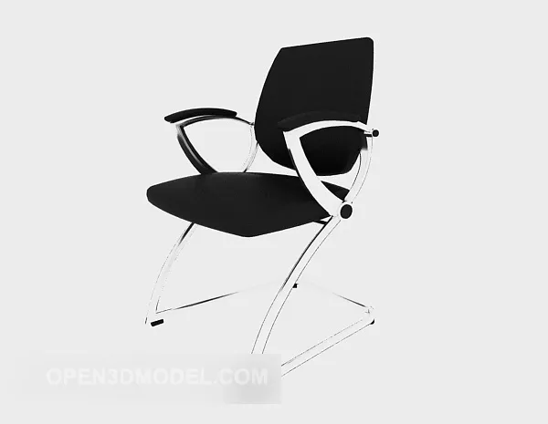 Black Traditional Office Chair 3d model Black Traditional Office Chair 3d model