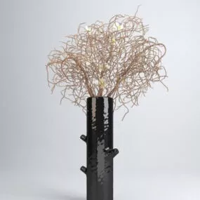 Black Vase Decoration 3d model