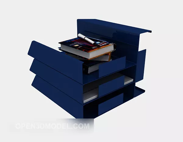 Blue Folder Furniture 3d model Blue Folder Furniture 3d model