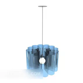 Blue Living Room Chandelier 3d model