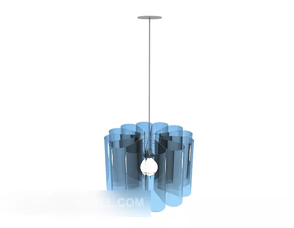 Blue Living Room Chandelier 3d model Blue Living Room Chandelier 3d model