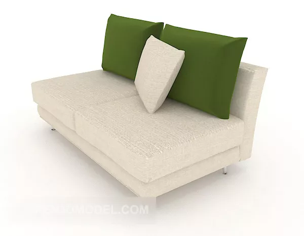 Blue And White Fresh Double Sofa 3d model Blue And White Fresh Double Sofa 3d model