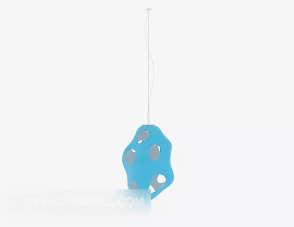 Blue Chandelier Modern 3d model Blue Chandelier Modern 3d model