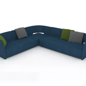 Blue Fresh Home Sofa Corner 3d model