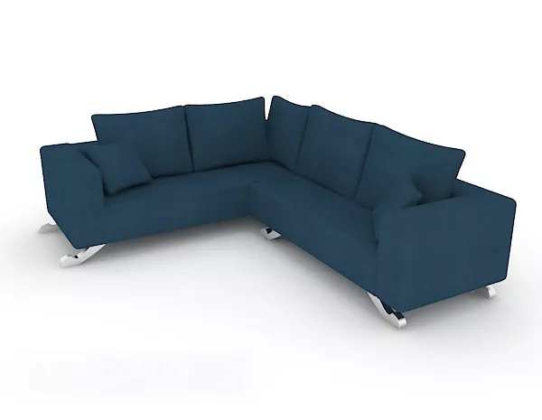 Blue Home Sofa 3d model Blue Home Sofa 3d model