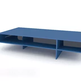 Blue Long-shaped Multi-function Coffee Table 3d model
