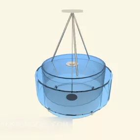 Blue Minimalist Ceiling Light 3d model