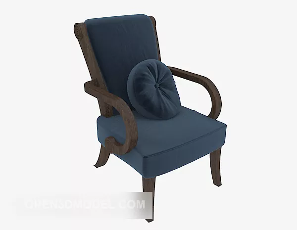 Blue Minimalist Lounge Chair 3d model Blue Minimalist Lounge Chair 3d model