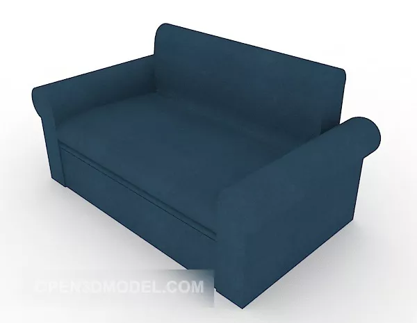 Blue Modern Double Sofa 3d model Blue Modern Double Sofa 3d model